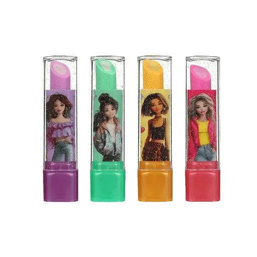 Набір ластиків ZIBI SUPER GIRL "Помада" 24 штуки, 4 дизайни ZB.5427