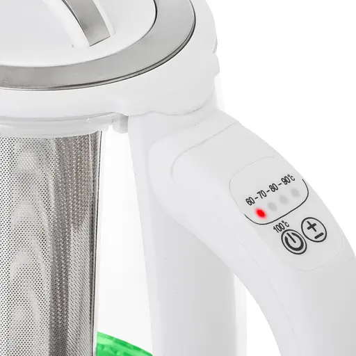 Стеклянный чайник Camry CR 1290, 2.0 л, с регулировкой температуры, LED-подсветкой, белый, электрический, 2200 - фото 4