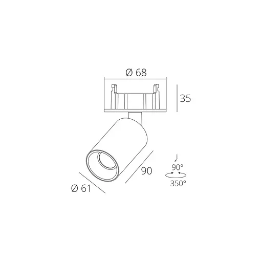Встраиваемый светильник Skarlat RSL74097 12W BK 4000K - фото 2