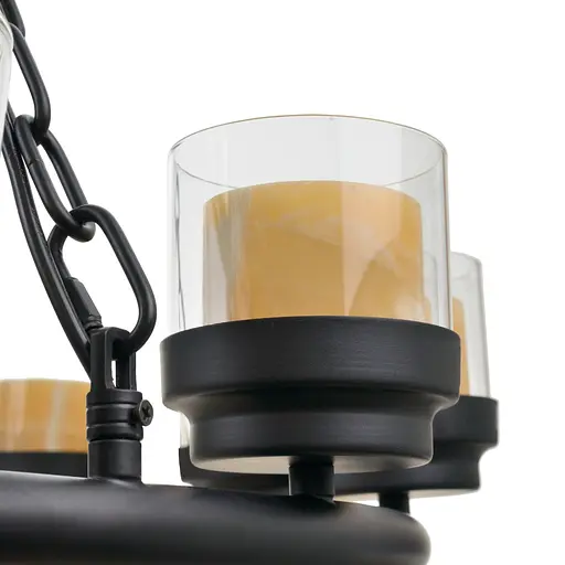 Люстра Brille лофт підвісна свічка E27 60W BK (BL-387S/36) - фото 6
