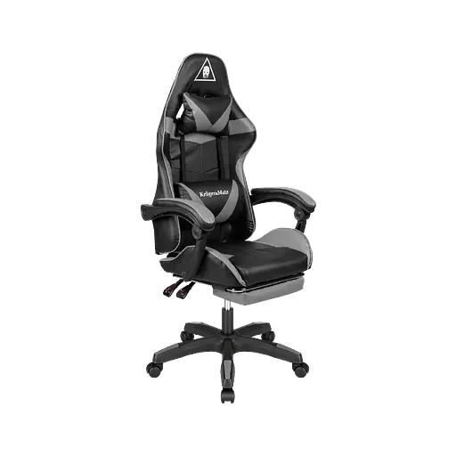 Кресло геймерское Kruger & Matz GX-150 с подставкой для ног Black/Grey - фото 8
