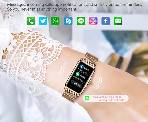 Часы Smart Mioband Nano+ Gold, 2 ремешка - фото 16