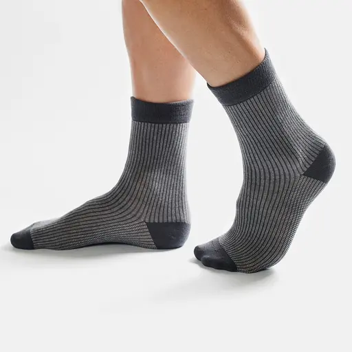 Носки с принтом цветные полосы высокие бесшовные воздухопроницаемые качественные ORGANIC cotton JILL ANTONY Микс 8 цветов, 42-43 - фото 8