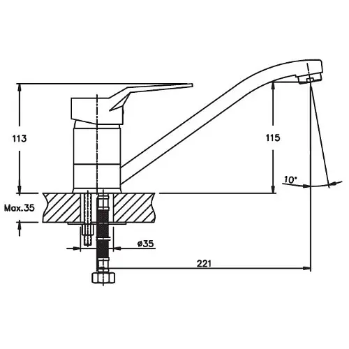 Змішувач для кухні Haiba ZEON 004 (HB0408) - фото 2