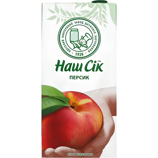 Упаковка сока Наш Сік Персиковый с мякотью 11.58 л (1.93 л х 6 шт.) - фото 2