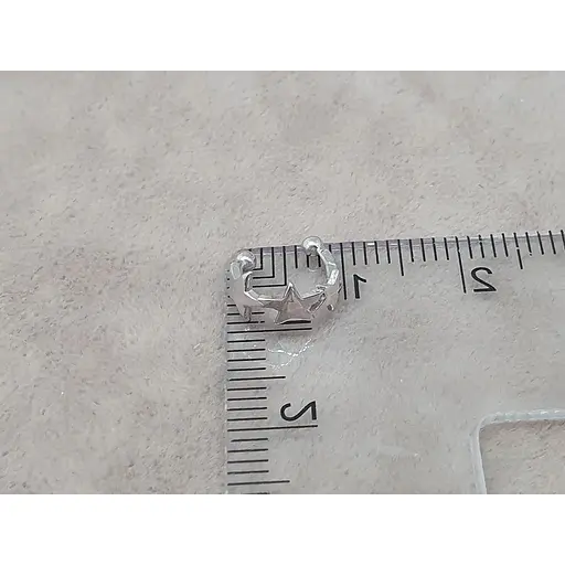 Серебряная серьга-кафф на хеликс Звездочки. 9132471Р - фото 5