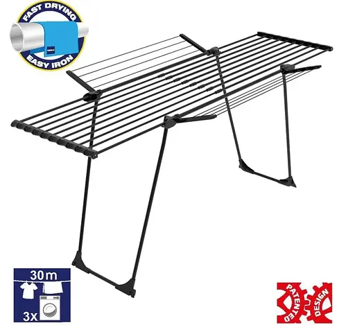 Сушилка для белья напольная Casa Si Casa Flex Ultra Black (CS92180B04H) - фото 2