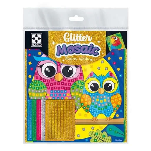 Набор для творчества со сверкающей мозаикой "Сова и Попугай" VT4511-14