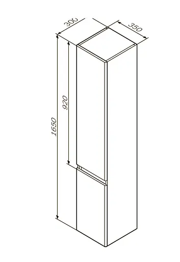 Пенал подвесной AM.PM X-Joy 35 см левосторонний (M85CHL0356WG38) - фото 8