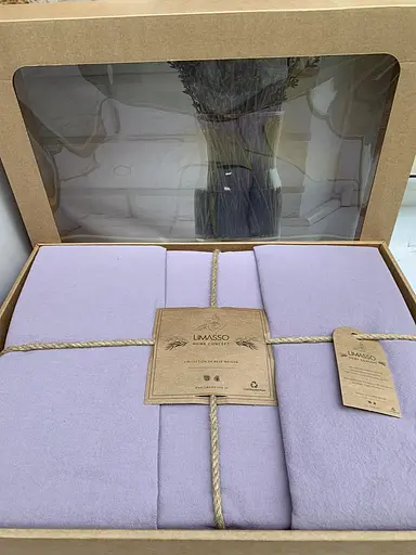Комплект постільної білизни Limasso Standart Naturel Violet Євро Різнобарвний 000230266 - фото 3