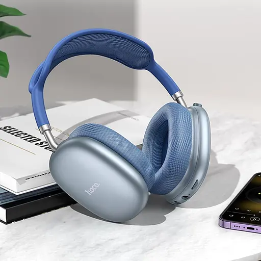 Накладні бездротові навушники Hoco W55 Pleasing Sky Blue - фото 2