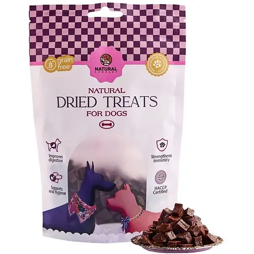 Лакомство для собак Natural мясные кубики из баранины 100 г