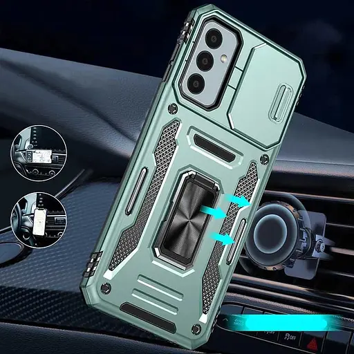 Чохол Epik ударостійкий Camshield Army Ring для Samsung Galaxy A36 5G/A56 5G Зелений/Light Green - фото 2