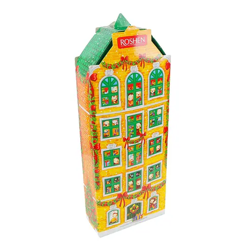 Уцінка. Набір подарунковий Новорічний будиночок Roshen 729 г