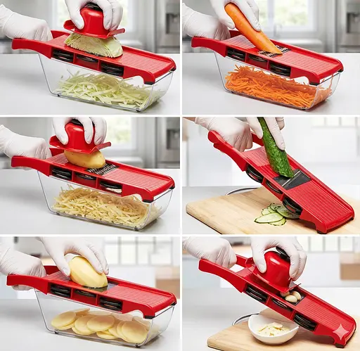 Овощерезка - Mandoline Slicer 6 in 1 - фото 4