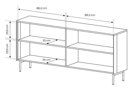 Комод з підсвіткою Perfect Home Лумі / Lumi 4D/181 4-дверний Дуб дунін (PFH-091383) - фото 4
