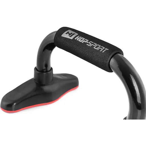 Упоры для отжиманий металлические Hop-Sport HS-M020PU черно-красные - фото 6
