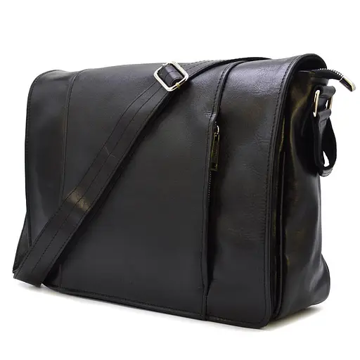 Кожаная мужская сумка через плечо TARWA 37х29х10 см sum0025894 - фото 3