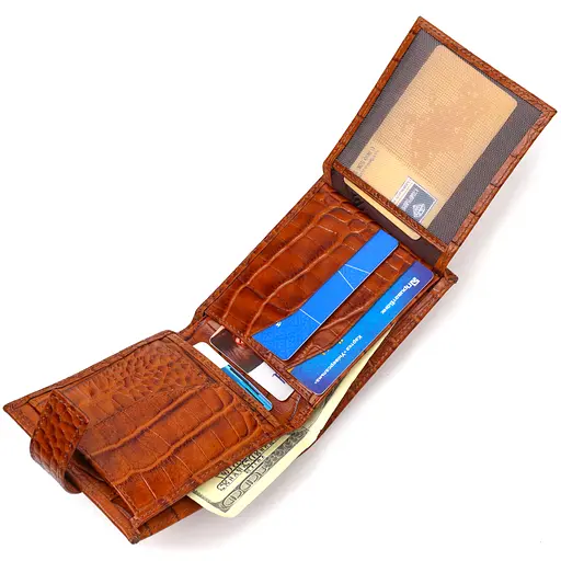 Мужской кожаный кошелек Canpellini 11.7х9.2х2 см acs0025614 - фото 5