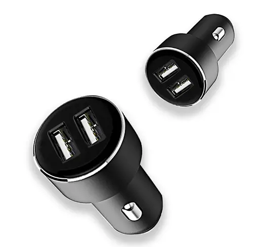 Автомобільний зарядний пристрій WUW C127 2USB 2.4A Чорний - фото 1