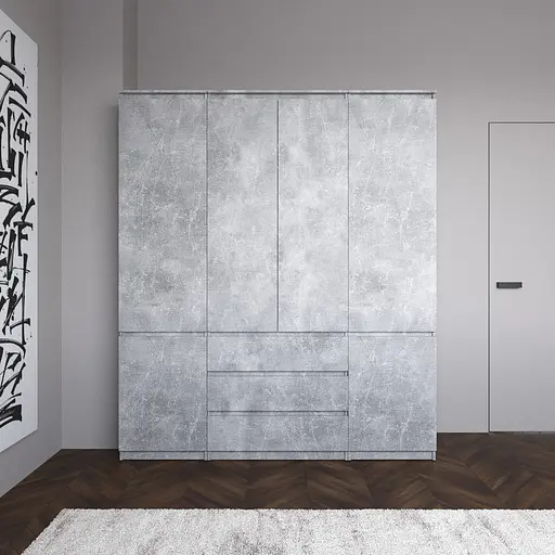 Шкаф для одежды Vays со штангой и полками, 3 ящика, комплект R9+R22-2 - фото 8