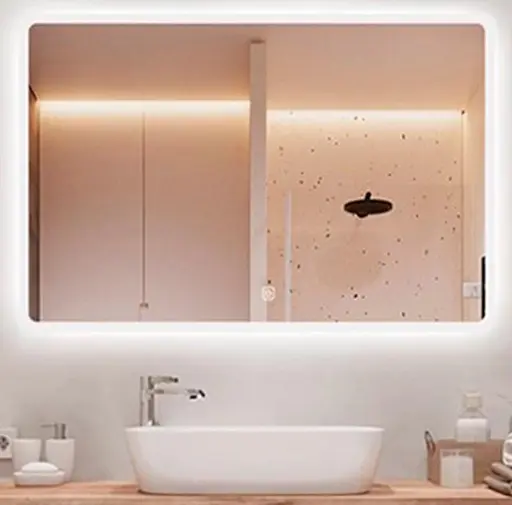 Дзеркало Dusel DE-M3011 70x90 см Сенсорне включення + підігрів, Білий - фото 3