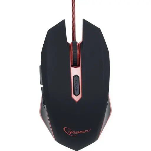 Оптическая игровая мышка Gembird MUSG-001-R, USB интерфейс, красный цвет