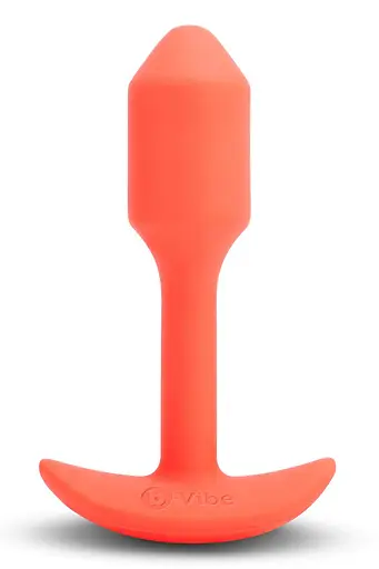 Анальна пробка B-Vibe Vibrating Snug Plug 1, 10 см (помаранчевий)