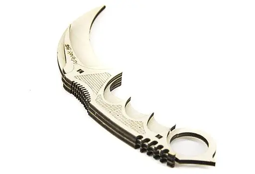 Дерев'яний конструктор Ніж Карамбіт 7 деталей - фото 6