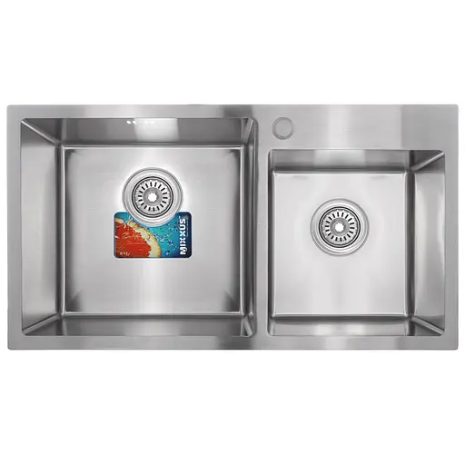Набір кухонна мийка із змішувачем, сушінням та дозатором Mixxus SET-7843D-220x1.0-Satin MX0583, Нержавіюча сталь - фото 5