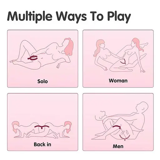 Двусторонний вибратор Y-Lover Rose Bloom Бордовый - фото 7