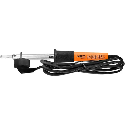 Паяльник електричний Neo Tools 60 Вт 450°C нікельована мідь (19-156)