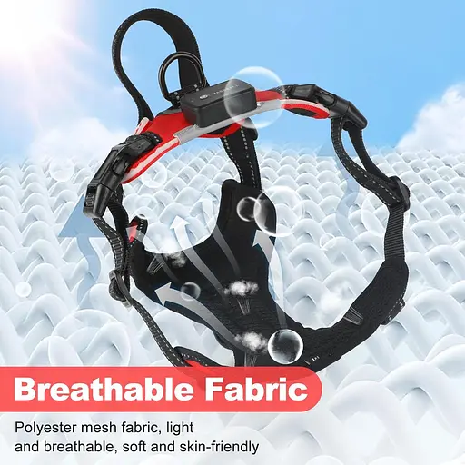 MASBRILL Led Dog Harness - перезаряджається шлейка для собак, що світиться, що світиться і світловідбивна, не тягне, регульована ш - фото 4