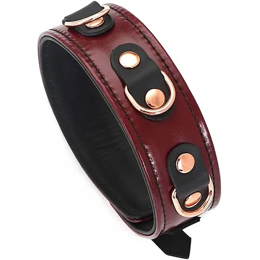 Ошейник с поводком Liebe Seele Wine Red Collar and Leash - фото 3