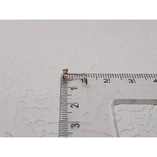 Золотая серьга-пирсинг в нос Dear с фианитами. 1041.1 Синий/Белый - фото 5