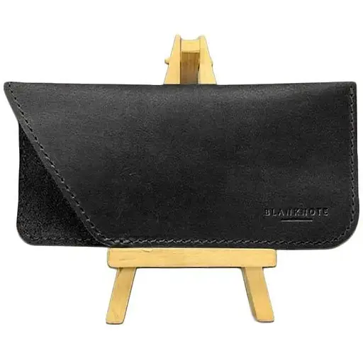 Кожаный чехол для очков BlankNote Crazy Horse Черный - фото 1