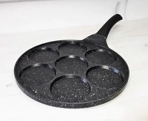 Сковорода порционная для оладий блинчиков Edenberg EB-7512 с мраморным покрытием 7 секций по 8см. - фото 2