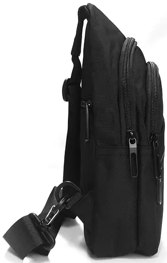 Мужская сумка слинг тканевая, черный Lanpad sum0028744 - фото 4