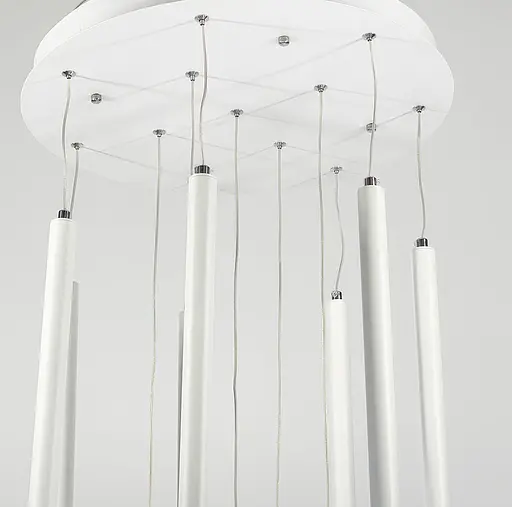 Каскадний світильник з білими підвісами Line.F Кількість ламп 12 - фото 4