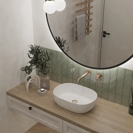 Умивальник VBI Modena S white накладний VBI-012001, Білий - фото 3