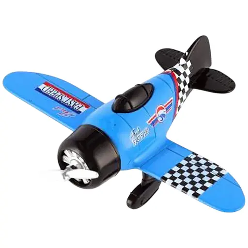 Детский металлический самолет A-Toys XG879-102 синий инерционный