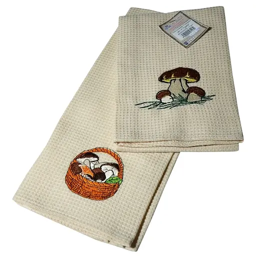 Набір рушників Ярослав Сувенірні №9 Гриби 45х75 см 2 шт. (57117) - фото 1