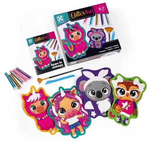 Набір для творчості Glitter Art Блискучі звірята, Vladi Toys, VT4501-11