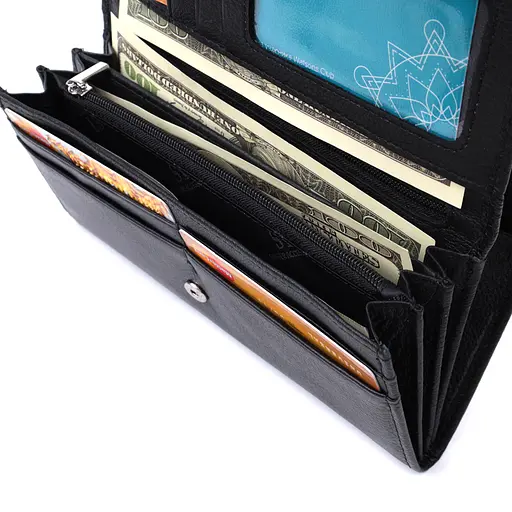 Кожаный женский кошелек ST Leather 18.5х9.5х3.5 см acs0029411 - фото 7