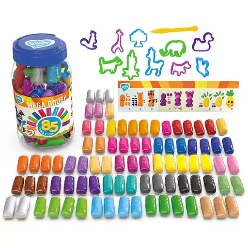 Набір для ліплення з тістом Mega dough 41227, 85 стиків - фото 2