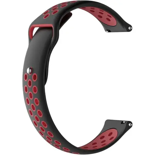 Ремешок DK CDK для Garmin Forerunner 255 / 255 Music 22mm Silicone Sport Band Nike (011907) (black / red)