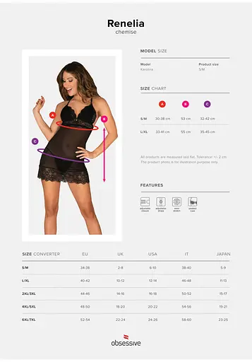 Еротичний комплект Obsessive Reneliai L/XL чорний - фото 7