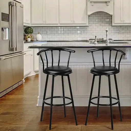 Комплект барних стільців Costway Pareo з спинкою - фото 2