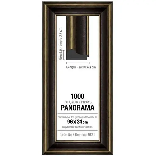 Рамка для пазлів Art Puzzle 1000 ел. панорама 43 мм чорна (5721) - фото 1