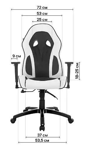 Геймерське крісло GT Racer біле з червоним (X-2645 White/Red) - фото 14